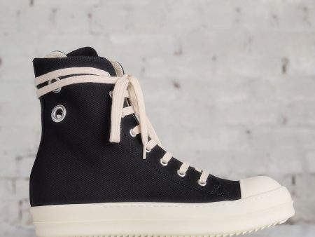 Rick Owens DRKSHDW Sneaks 13oz Denim Eyelet Black Milk Supply