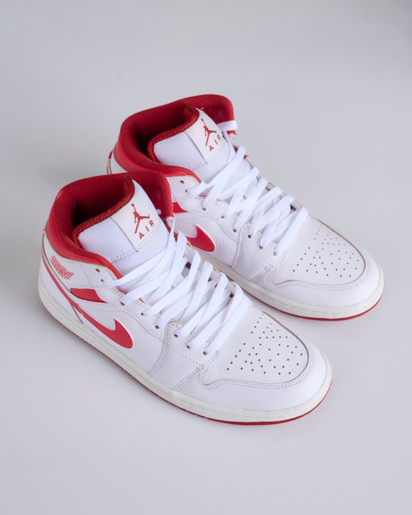 Nike Men s Air Jordan 1 Mid SE White Lobster-Dune Red-Sail For Sale