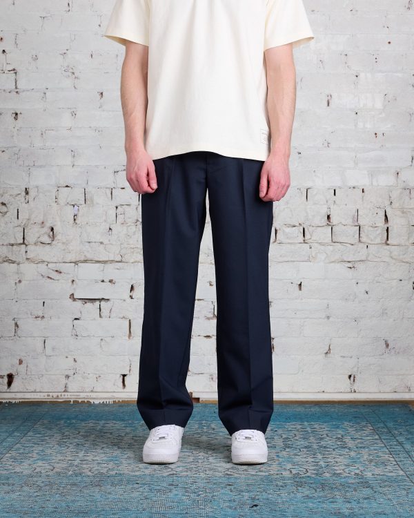 Norse Projects Benn Light Wool Pleated Pant Dark Navy Online Sale