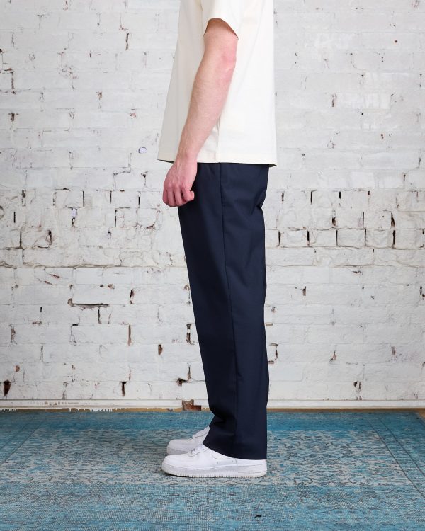 Norse Projects Benn Light Wool Pleated Pant Dark Navy Online Sale