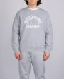 Reigning Champ Midweight Arch Logo Crewneck Heather Grey Fashion