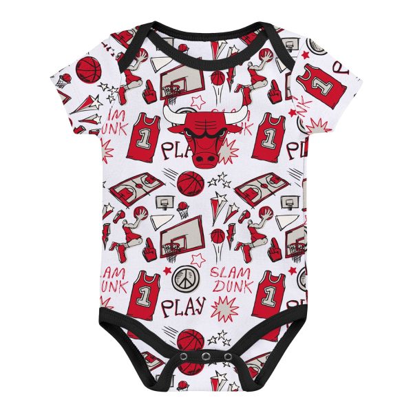 Infant Chicago Bulls Outerstuff Play Ball 3-Piece Onesie Set Online now