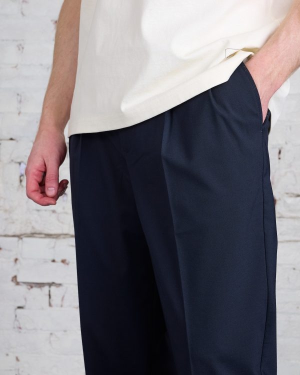 Norse Projects Benn Light Wool Pleated Pant Dark Navy Online Sale