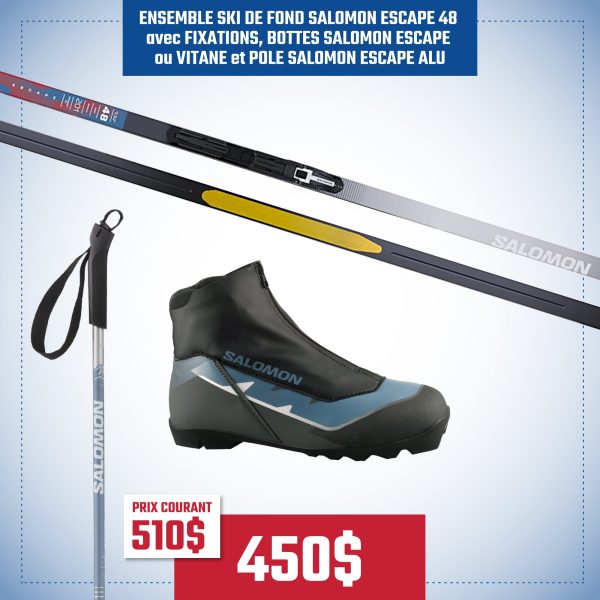 ENSEMBLE SKI DE FOND COMPLET SALOMON ESCAPE 48 SKIN Supply