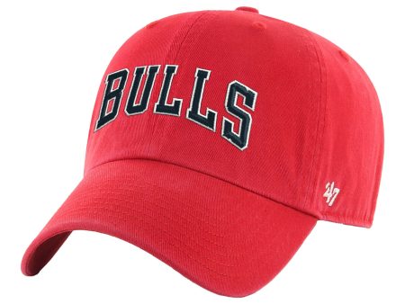 Chicago Bulls  47 Brand Clean Up Bulls Script Adjustable Hat on Sale