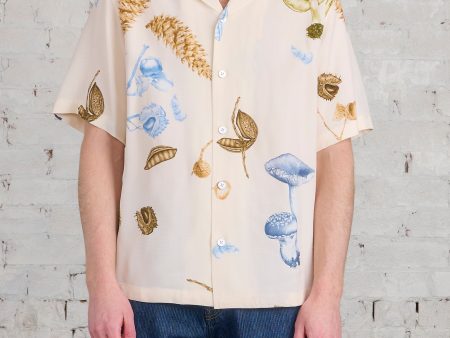 Jil Sander+ Fluid Viscose Forest Short Sleeve Button Shirt Sale