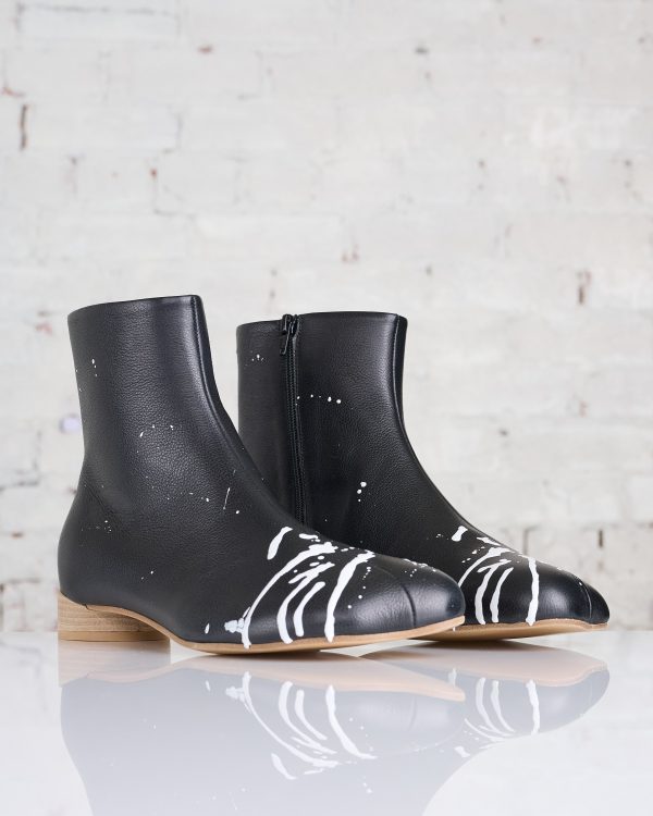 MM6 Maison Margiela Ankle Boot Black Bright White For Sale