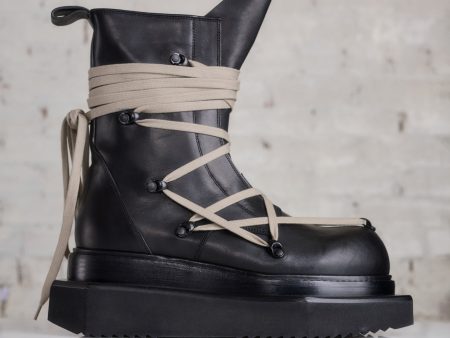 Rick Owens Pentalaced Turbo Cyclops Boot Black Cheap