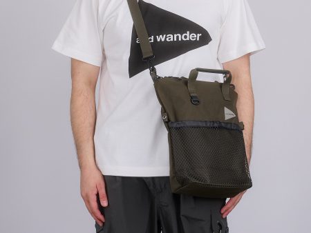 and wander PE CO Two-Way Bag Dark Khaki Discount