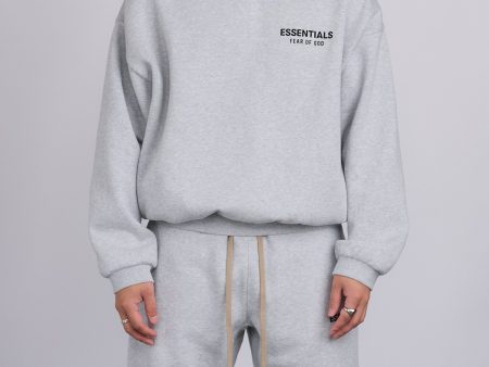 Fear of God Essentials Fleece Logo Hoodie Light Heather Grey Online Sale