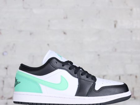 Nike Men s Air Jordan 1 Low White Black-Green Glow Online Hot Sale