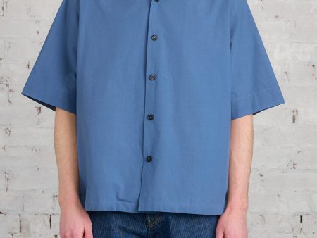 Jil Sander+ Poplin Camp Button Shirt French Blue For Sale