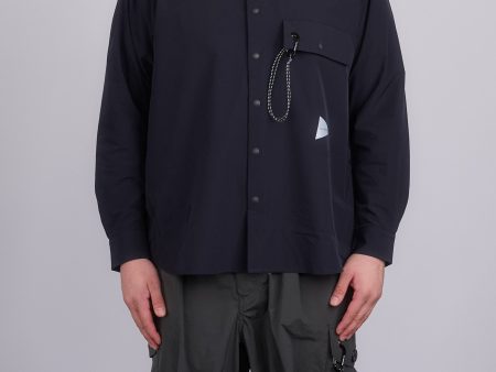 and wander Light W Cloth Button Shirt Black For Sale