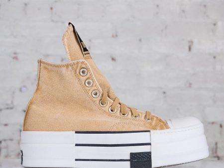 Rick Owens DRKSHDW Converse DBL DRKSTAR HI Blonde For Cheap